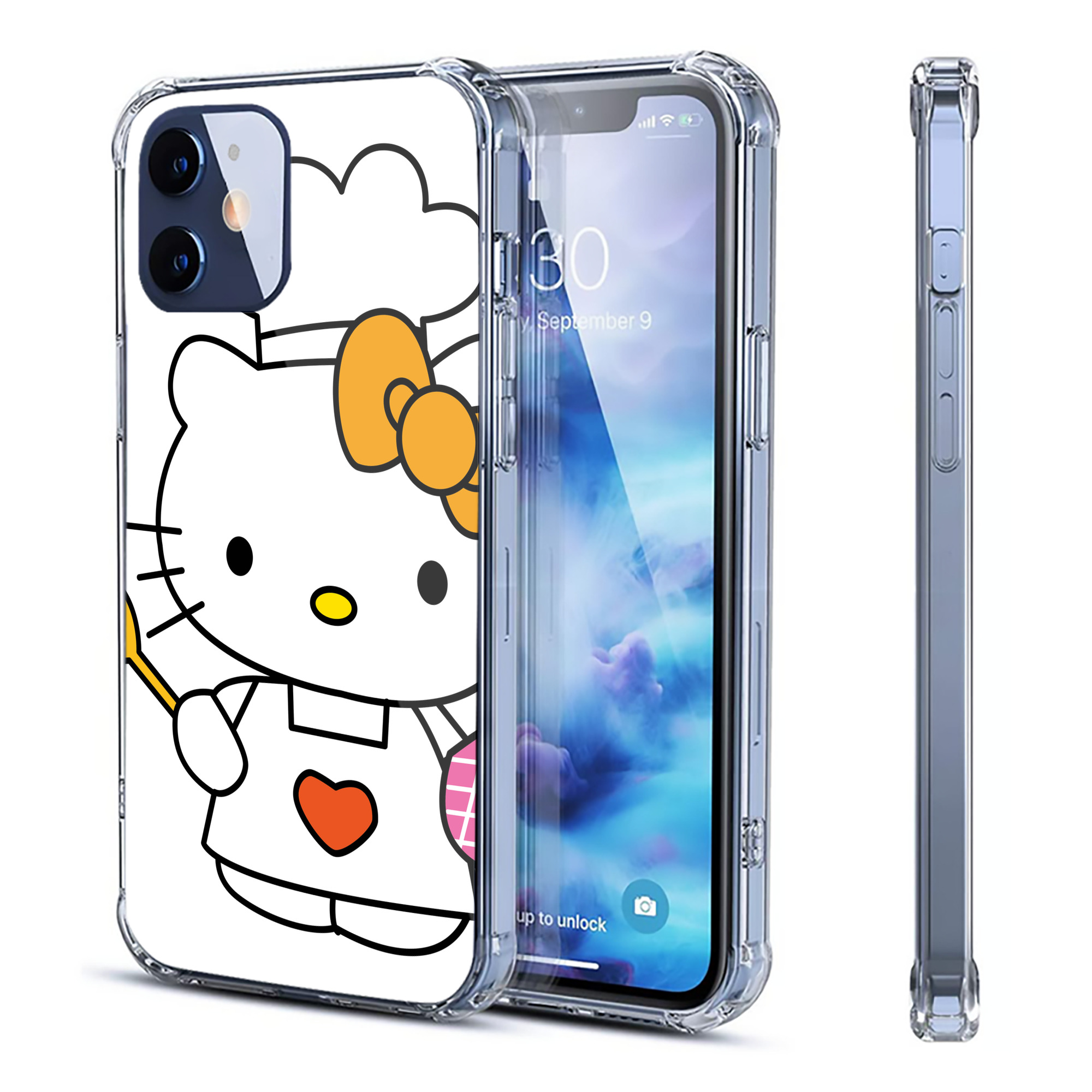 （画像用） Hello Kitty ハローキティ 【iPhone 12シリーズ対応】透明スマホケース（クリアソフトケース）